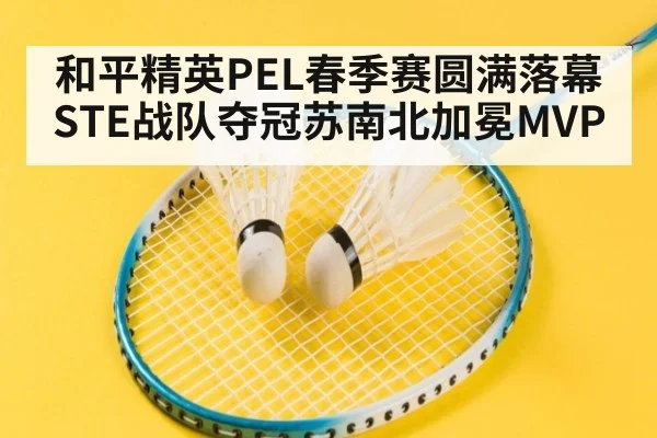 和平精英PEL春季赛圆满落幕 STE战队夺冠苏南北加冕MVP